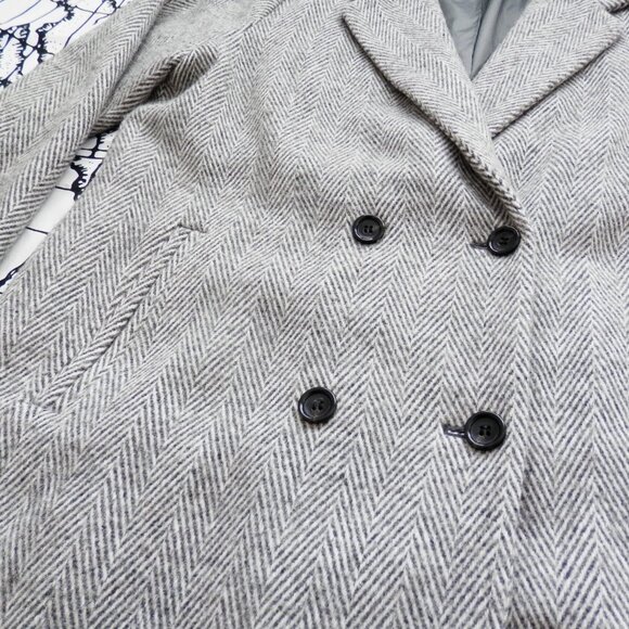 Madewell || Gray Herringbone Blazer Jacket - Picture 8 of 12